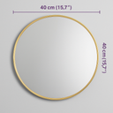 Miroir Rond Doré 40 cm – Élégance Minimaliste et Effet Lumineux