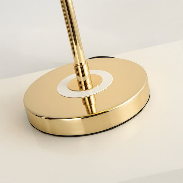 Lampe de Bureau Dorée & Bleue – Design Élégant, Métal, Interrupteur Rétro
