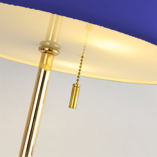 Lampe de Bureau Dorée & Bleue – Design Élégant, Métal, Interrupteur Rétro