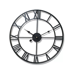 Horloge Murale Design en Fer Forgé – Chiffres Romains Sculptés 40 cm